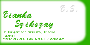 bianka szikszay business card